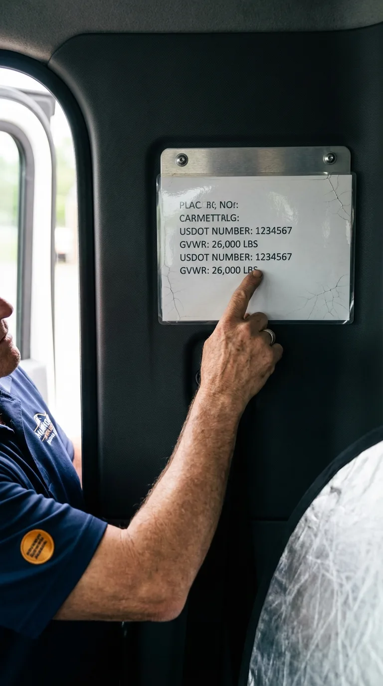 USDOT licensing placard verification in Hillsboro
